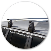 Prorack Silver 2 Bar Standard Through Bar kit to suit Nissan Patrol GU 5dr SUV (1998 - 2010)