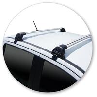 Prorack Silver 2 Bar Aero Flush Bar kit to suit Ford Ranger Raptor Double Cab 4dr Ute (2018 - 9/2022)