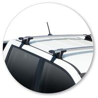 Prorack Black 2 Bar Aero Through Bar kit to suit SsangYong Rhino 4dr Ute (2019 - Current)