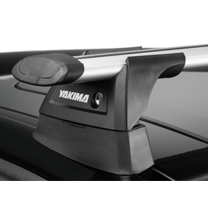 Yakima Silver 2 Bar Aero Thru Bar Flush Rail/Fixed Point Crossbar Kit for Mitsubishi Pajero Sport 5dr SUV (12/2015 - On)
