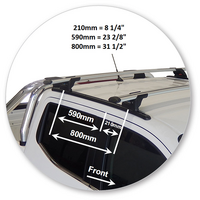 Prorack Black 2 Bar Aero Through Bar kit to suit Nissan Navara NP300 (D23) Dual Cab 4dr Ute (2015 - Current)