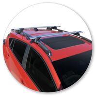 Prorack Black 2 Bar Aero Through Bar kit to suit Subaru Crosstrek 5dr SUV (2023 - Current)