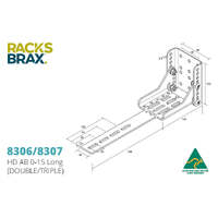 RacksBrax HD Adjustable Bracket (Long Triple)