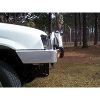 ECB Silver Hammertone BullBar to suit Mitsubishi Triton MK V6 2WD 09/00 - 06/01