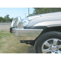 ECB Black Ripple BullBar with Bumper Lights to suit Toyota Prado 120 Series Grande 03/03 - 10/09