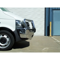 ECB Silver Hammertone BullBar to suit Volkswagen Transporter 04/10 - 06/15