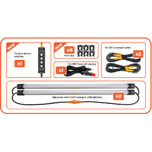 HARDKORR Tri-Colour LED CAMP LIGHT KIT (2 Bar)