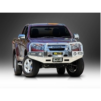 ECB Polished Winch BullBar with Bumper Lights to suit Isuzu D-Max 2WD DC/4WD 06/12 - 01/17
