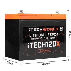 iTechWorld 105AH Lithium Deep Cycle Battery (12V)
