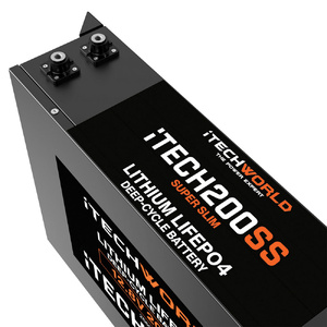 iTechWorld 200AH Super Slim Lithium Deep Cycle Battery (12V)