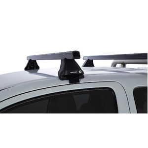 Rhino-Rack JA0186 Heavy Duty 2500 Black 2 Bar Roof Rack for TOYOTA Hilux Gen 7 Extra Cab 2DR Ute (04/2005-09/2015)