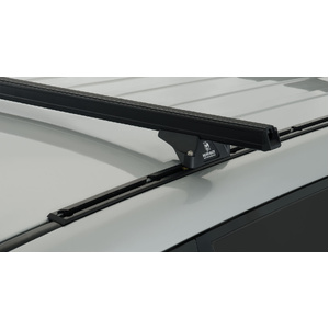 Rhino-Rack JA0659 Heavy Duty RLTP Trackmount Black 2 Bar Roof Rack for MITSUBISHI Pajero NM - NP LWB 4DR 4WD (05/2000-10/2006)