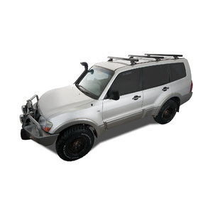 Rhino-Rack JA0672 Heavy Duty RLTP Trackmount Black 3 Bar Roof Rack for MITSUBISHI Pajero NS-NX LWB 4DR 4WD (11/2006-Current)