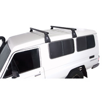 Rhino-Rack JA0805 Heavy Duty RL210 Black 2 Bar Roof Rack for FORD Econovan Maxi MWB/LWB (Mid Roof) 2DR Van (05/1984-07/2006)