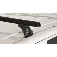 Rhino HD RLTF Black 3 Bar Roof Rack for VOLKSWAGEN Transporter T5 2dr Van LWB (Low Roof) 8/04 to 11/15