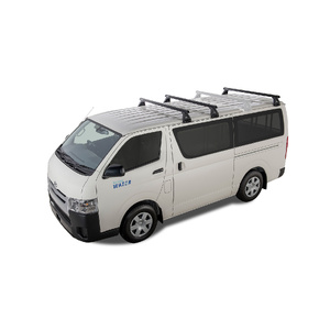 Rhino-Rack JA0833 Heavy Duty RL150 Black 3 Bar Roof Rack for TOYOTA Hiace Gen 4 2DR Van (11/1989-02/2005)