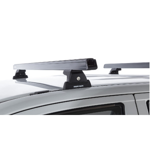 Rhino-Rack JA6233 Heavy Duty RLT600 Trackmount Black 2 Bar Roof Rack for TOYOTA Hilux Gen 7 Dual Cab 4DR Ute (04/2005-09/2015)