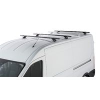 Rhino-Rack JA6337 Vortex RLTP Black 3 Bar Roof Rack for FORD Transit LWB (Mid/High Roof) 2DR Van (01/2014-Current)