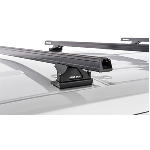 Rhino-Rack JA6343 Heavy Duty RLTP Black 4 Bar Roof Rack for FORD Transit LWB (Mid/High Roof) 2DR Van (01/2014-Current)