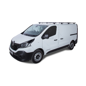 Rhino-Rack JA7935 Vortex RLT600 Black 4 Bar Roof Rack for RENAULT Trafic X82 SWB (Low Roof) 2DR Van (05/2015-Current)