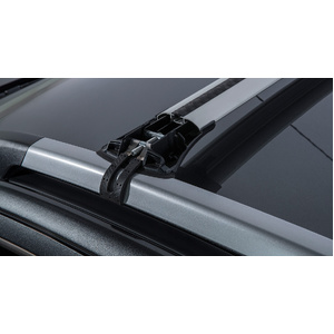 Rhino-Rack JA7952 Vortex StealthBar Silver 2 Bar Roof Rack for FORD Ranger Wildtrak PX/PX2/PX3 Double Cab (With Roof Rails) 4DR Ute (01/2012-12/2022)