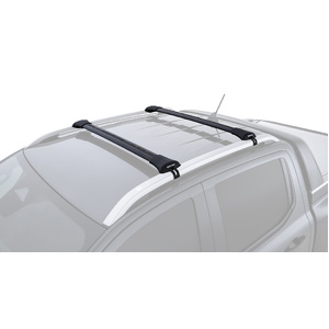 Rhino-Rack JA7971 Vortex StealthBar Black 2 Bar Roof Rack for FORD Ranger Wildtrak Gen 2 (P703) Double Cab (With Roof Rails) 4DR Ute (01/2022-Current)