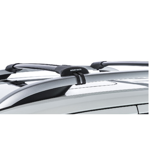 Rhino-Rack JA7987 Vortex StealthBar Black 2 Bar Roof Rack for NISSAN Navara (pre facelift) NP300 Dual Cab (with Roof Rails) 4DR Ute (01/2015-12/2021)