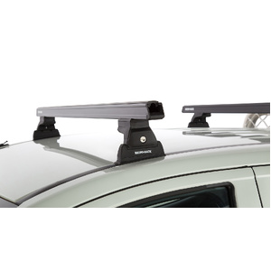 Rhino-Rack JA8630 Heavy Duty RLT600 Ditch Mount Black 2 Bar Roof Rack for MITSUBISHI Triton Gen5 MQ/MR Double Cab 4DR Ute (01/2015-12/2024)