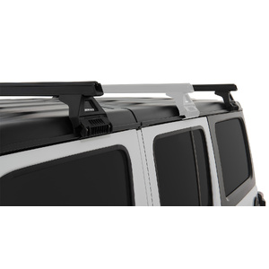 Rhino-Rack JB0101 Heavy Duty RL110 Black 2 Bar Roof Rack for JEEP Wrangler JL Hard Top 4DR 4WD (04/2019-Current)