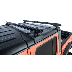 Rhino-Rack JC-00297 Heavy Duty Black 2 Bar Rhino-Rack Backbone Roof Rack &amp; RCL Legs for JEEP Gladiator JT 4DR Ute (06/2020-Current)