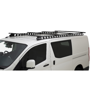 Rhino-Rack JC-01219 Vortex Black 4 Bar System &amp; Rhino-Rack Backbone for TOYOTA Hiace Gen 6 LWB 2DR Van (06/2019-Current)