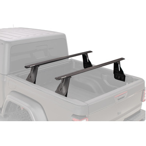 Rhino-Rack JC-01272 Reconn-Deck 2 Bar Vortex Ute Tub System for JEEP Gladiator JT &amp; Trail Rails installed 4DR Ute (01/2020-Current)