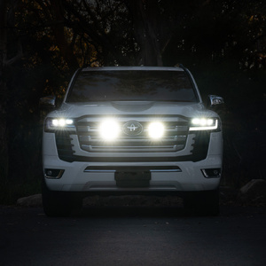 Bushranger Night Hawk Behind Grille Twin  7" Driving Light Kit for Toyota Landcruiser 300 Series