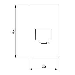 GME RJ45 Pass-Through Adaptor - Type 11 (White)