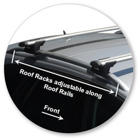 Prorack Silver 2 Bar Aero Through Bar kit to suit Audi A4/S4/RS4 Allroad 5dr Wagon (2009 - 2015)