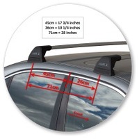 Prorack Silver 2 Bar Aero Flush Bar kit to suit BMW 5 Series E39 4dr Sedan (4/1996 - 9/2003)