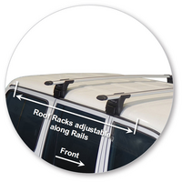 Prorack Silver 2 Bar Aero Through Bar kit to suit Toyota Land Cruiser 80 Series 5dr SUV (1990 - 1998)