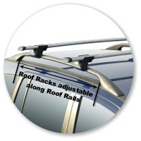 Prorack Black 2 Bar Aero Through Bar kit to suit Subaru Traviq 5dr MPV (2001 - 2004)