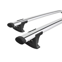 Prorack Silver 2 Bar Aero Through Bar kit to suit Mitsubishi Pajero LWB NM/NP 5dr SUV (5/2000 - 10/2006)