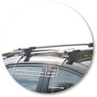 Prorack Silver 2 Bar Aero Through Bar kit to suit Mazda Demio 5dr Hatch (9/2007 - 2014)