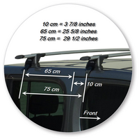 Prorack Silver 2 Bar Aero Through Bar kit to suit Nissan Cube 5dr MPV (2009 - 2014)