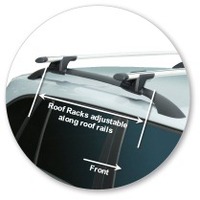 Prorack Silver 2 Bar Aero Through Bar kit to suit Skoda Fabia 5dr Wagon (2008 - 2014)