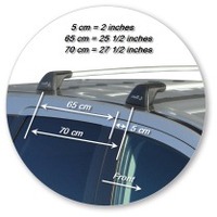 Prorack Silver 2 Bar Aero Flush Bar kit to suit Mitsubishi Outlander 5dr SUV (2005 - 2012)