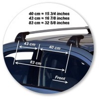 Prorack Black 2 Bar Aero Flush Bar kit to suit Suzuki Kizashi 4dr Sedan (2010 - Current)