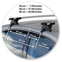 Prorack Silver 2 Bar Aero Through Bar kit to suit Lexus IS 4dr Sedan (2006 - 6/2013)