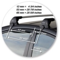 Prorack Silver 2 Bar Aero Flush Bar kit to suit Hyundai i45 4dr Sedan (2010 - Current)