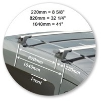 Prorack Black 2 Bar Aero Through Bar kit to suit Holden Combo XC 5dr Van (2001 - 2020)