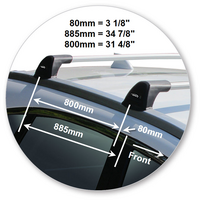 Prorack Silver 2 Bar Aero Flush Bar kit to suit Honda CR-V N/Sport N 5dr SUV (2012 - 2015)