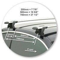 Prorack Black 2 Bar Aero Through Bar kit to suit BMW 3 Series E92 2dr Coupe (2006 - 2014)