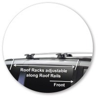 Prorack Black 2 Bar Aero Through Bar kit to suit Chrysler Grand Voyager 5dr MPV (2008 - Current)